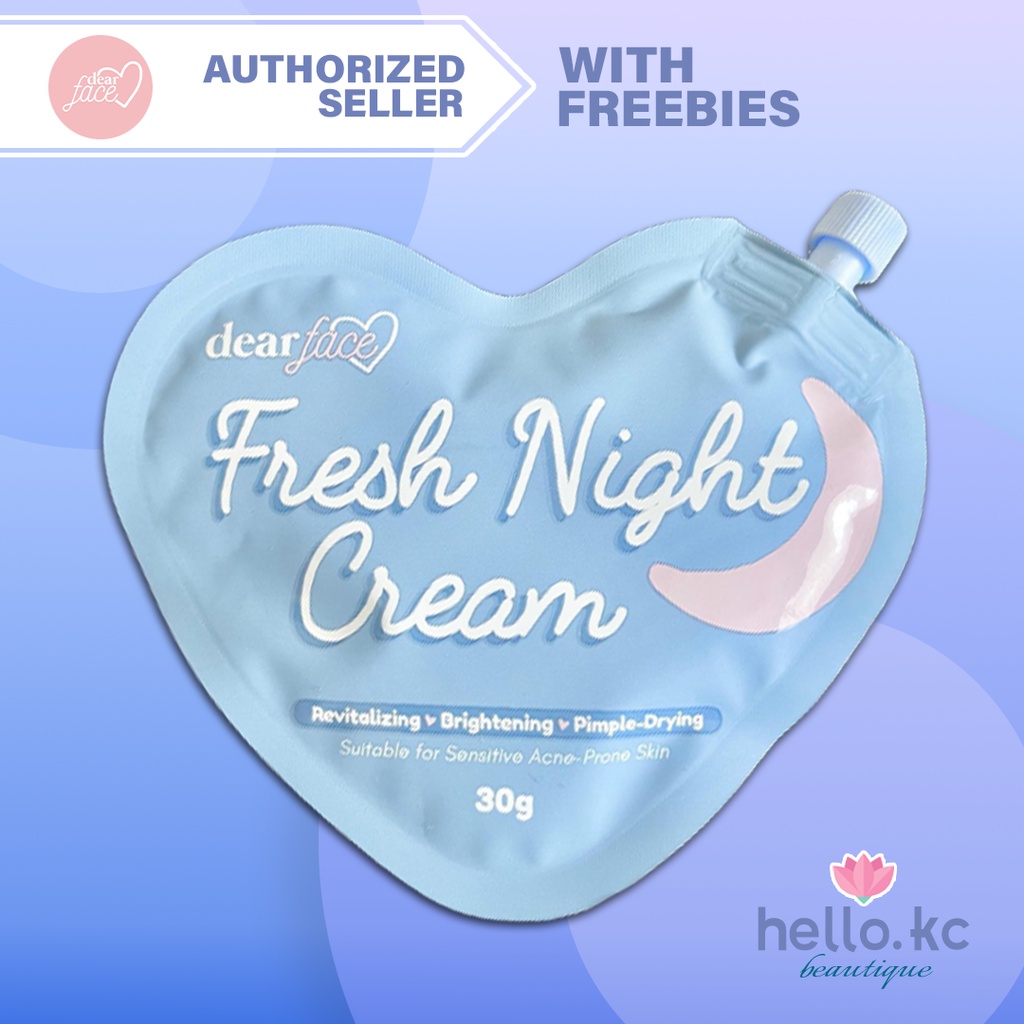 DEAR FACE Fresh Night Cream Shopee Philippines