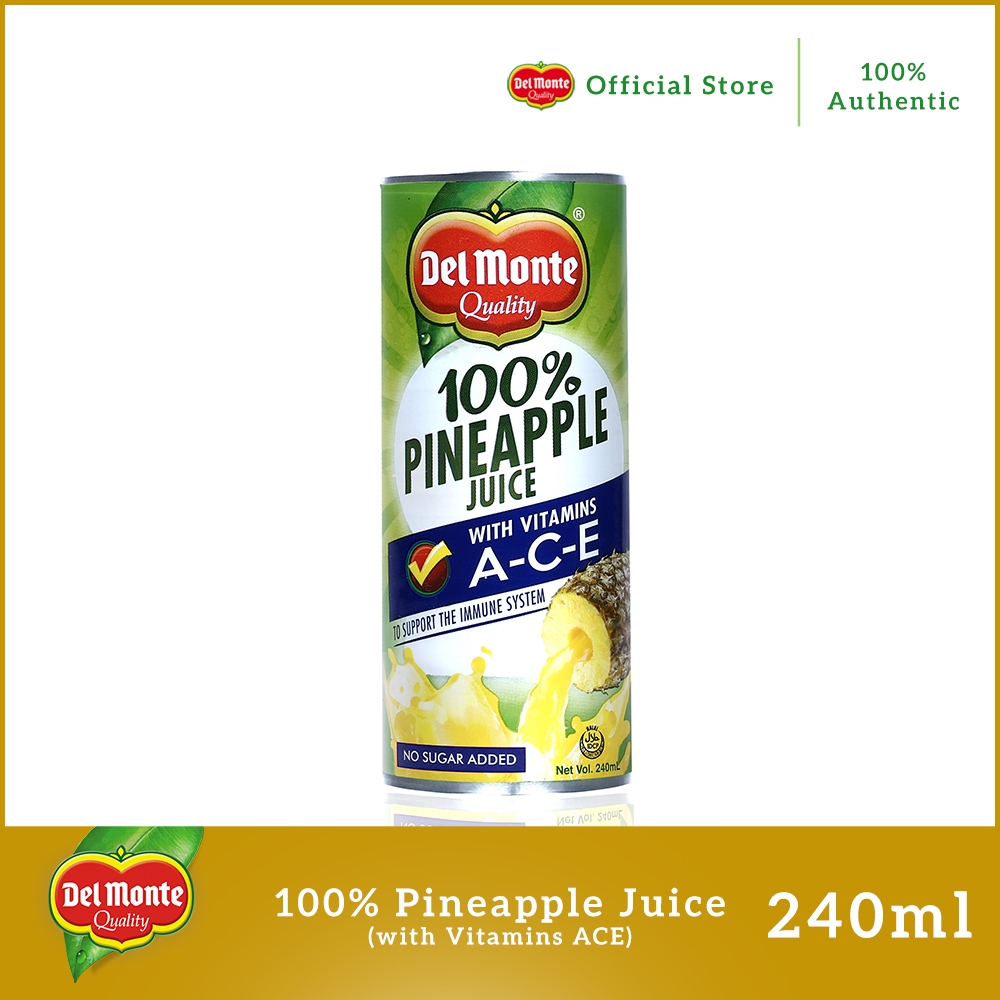Del Monte 100 Pineapple Juice with Vitamins ACE 240ml Shopee Philippines