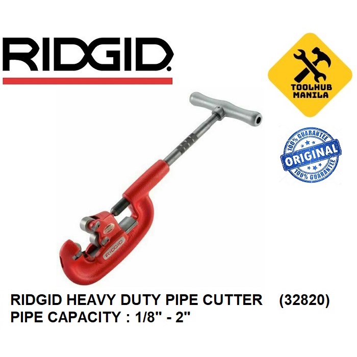 RIDGID Heavy Duty Pipe Cutter 1/8" 2" Model 32820 Shopee Philippines