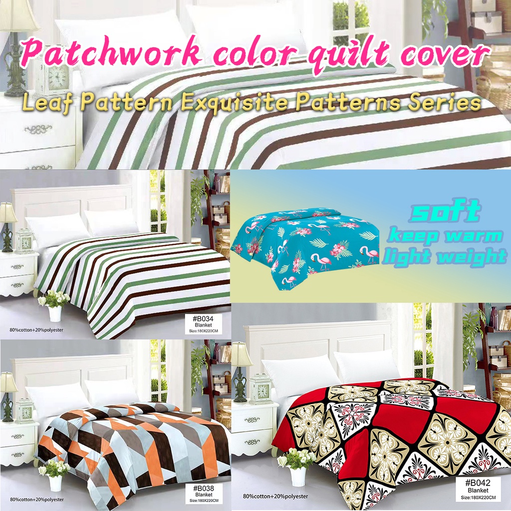 Korean blanket kumot Double Size bedsheet set (180cmX220cm) Shopee