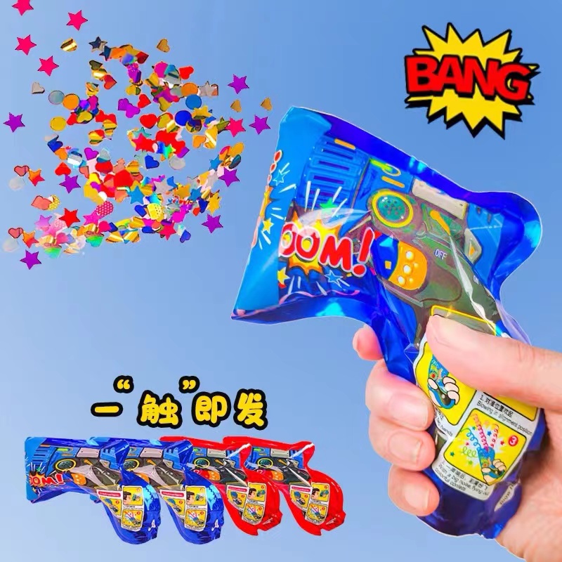 NEW W/STRAW Mini Confetti Gun Party Popper For Wedding/Birthday