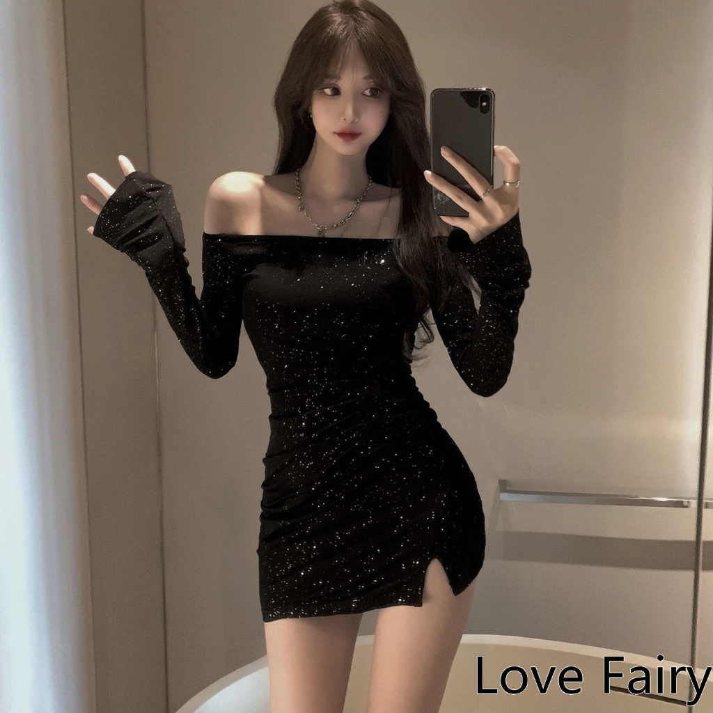 Korean Sexy Off Shoulder Mini Dress Night Club Birthday Party Eye