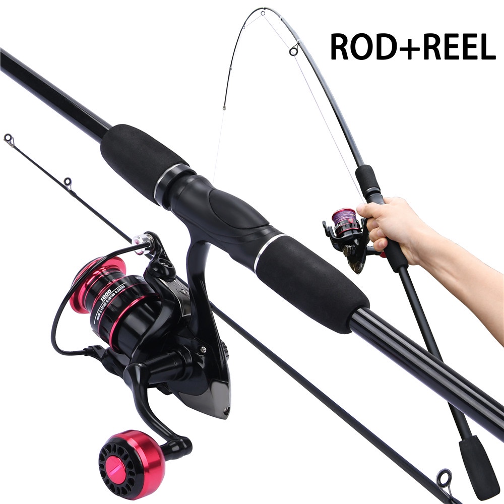 FRRTC Ultra Light Fishing Set 1.6m/1.8m/2.1m Spinning Fishing Rod Matel