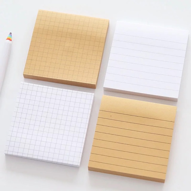 Kw Minimalist Sticky Notes Grid/Lined Shopee Philippines