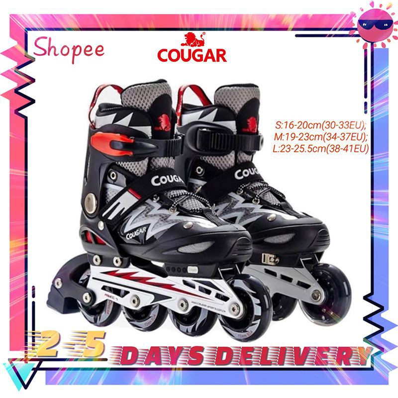 Cougar MZS835L Adjustable Inline Skate Roller Skating Shoes Roller