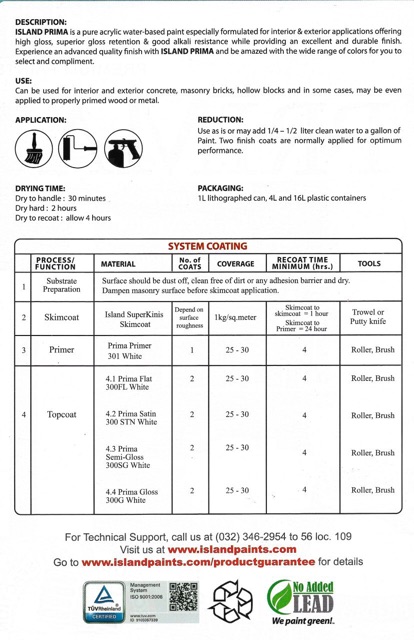 Semi Gloss - Pail - White - Island Prima | Shopee Philippines