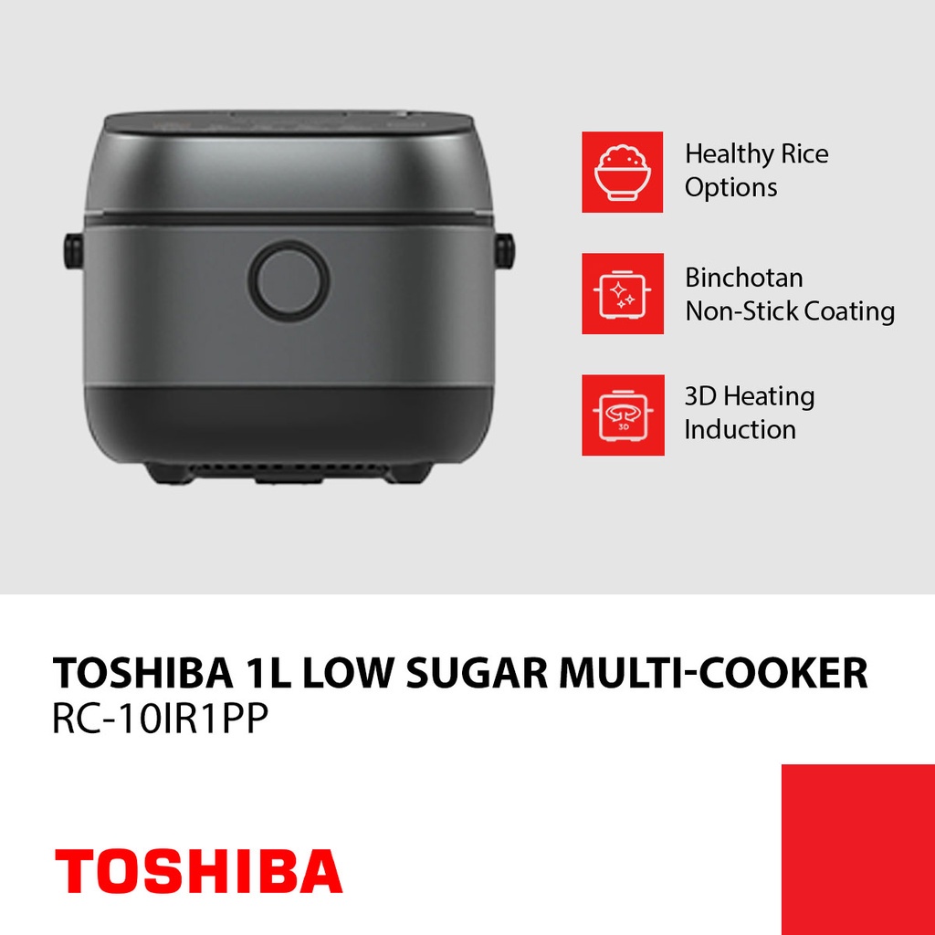 Toshiba Low Sugar MultiCooker 1.0L Certified with Sugar and Starch