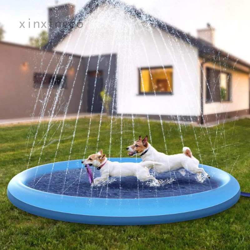 【Spot】 Pet watering mat antiskid watering mat pvc outdoor water toy