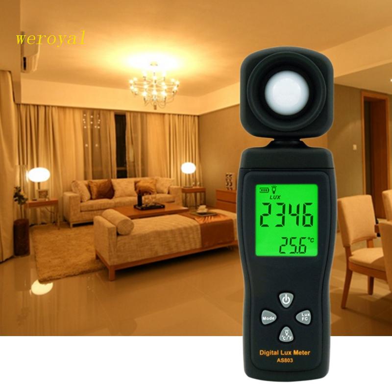 weroyal Digital Illuminance Light Meter Candles Luxmeter 0200,000 Lux Measuring Range Shopee
