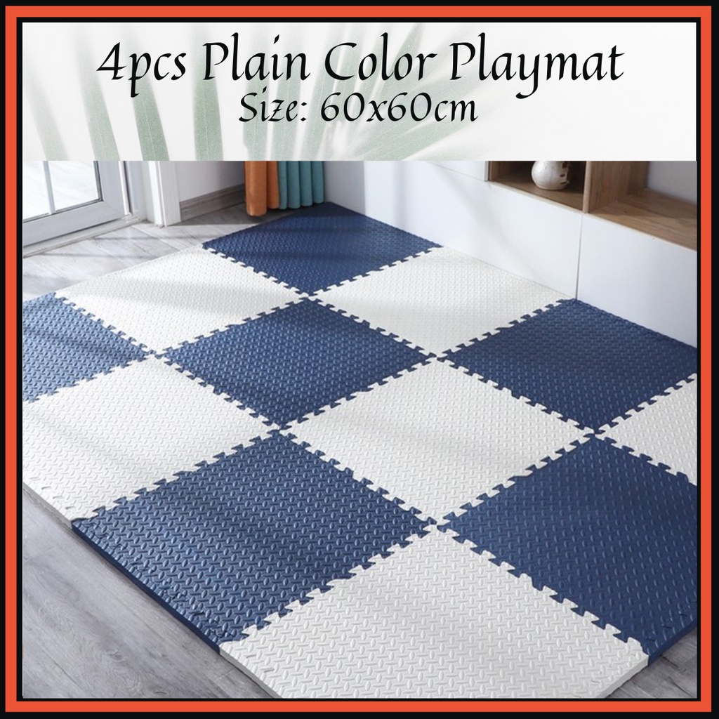PLAIN COLOR 4PCS 60X60cm PLAYMAT/ 60X60 PVC PLAYMAT/ PLAIN COLOR