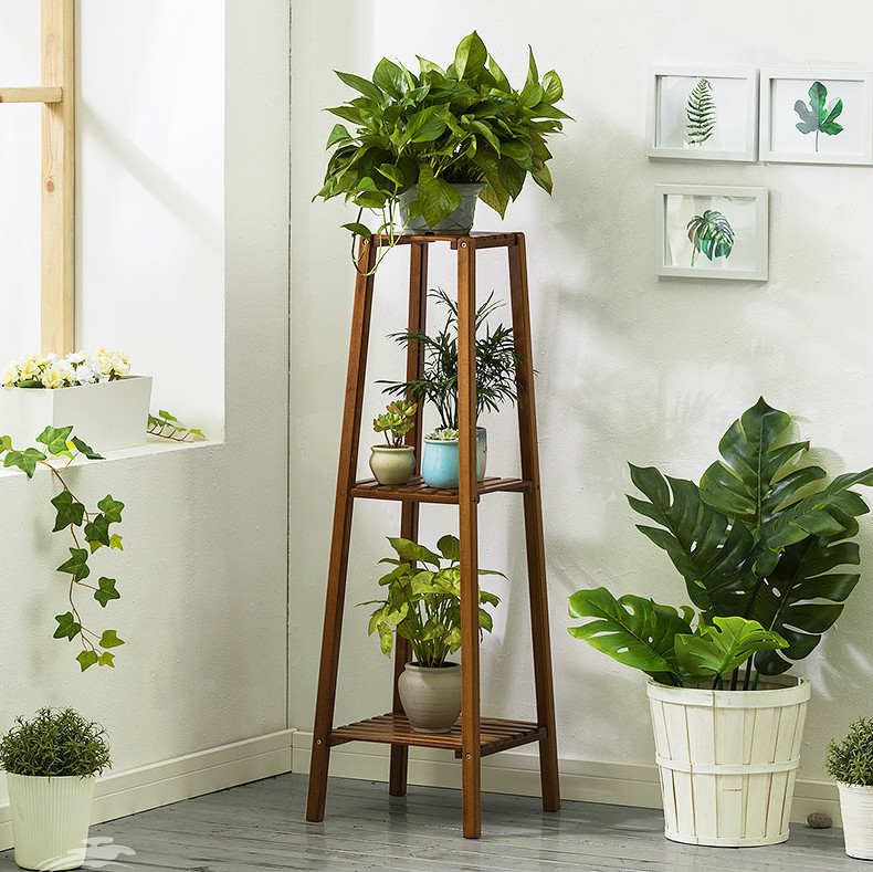 2/3 Layer Tall Plant Stand Indoor Flower Plant Pot Holder Mid Century