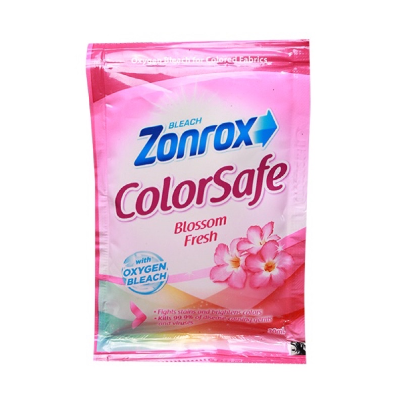Zonrox Bleach Color Safe Blossom Fresh Sachet 30ml x 6s Shopee