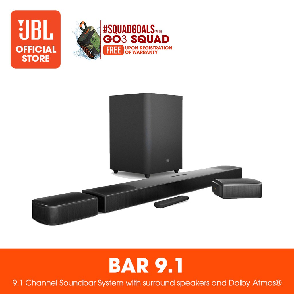 JBL Bar 9.1 Channel Soundbar System With Surround Speakers And Dolby