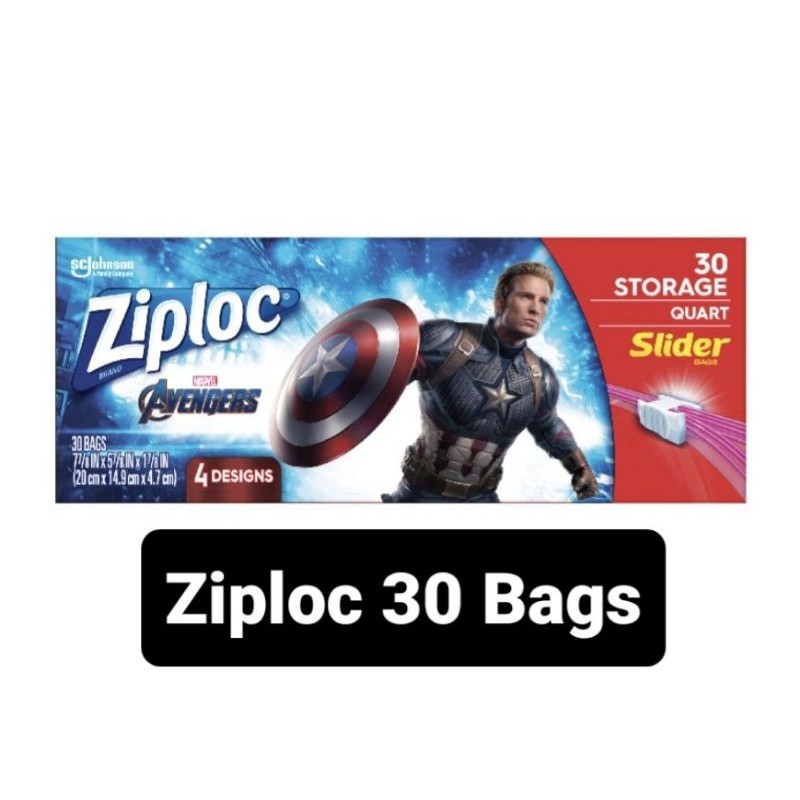 Ziploc Disney Avengers Storage Bags Quart 30's Shopee Philippines