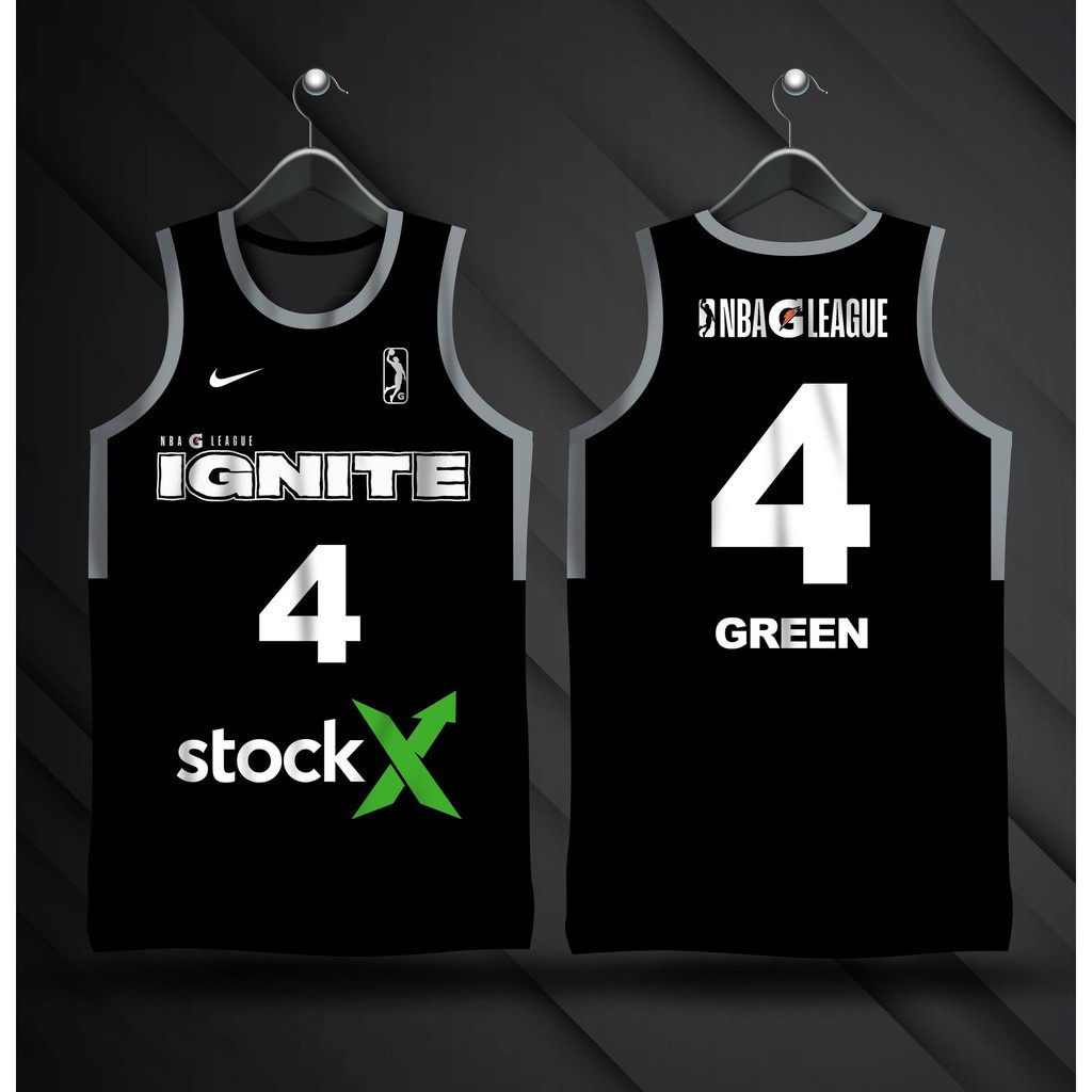 New Design Terno Black and White Solid Color IGNITE NBA GLEAGUE Full