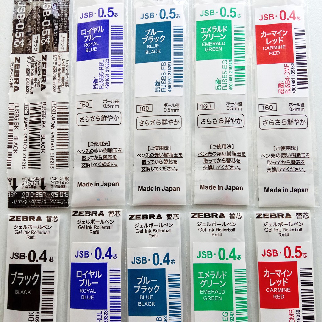 ZEBRA JSB Gel Pen Refill Size D1 Sharbo X Pen Refill Shopee