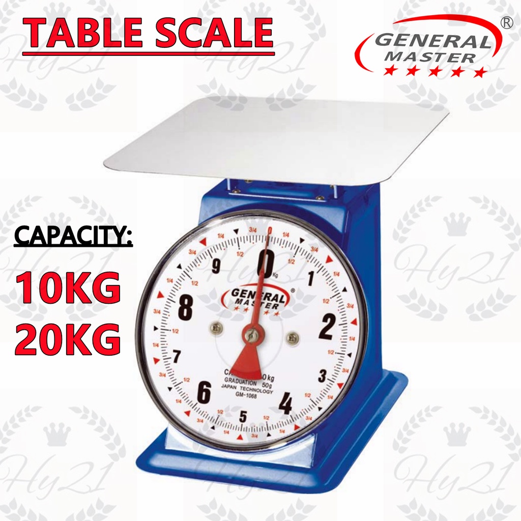 General Master Weighing Scale/Table Scale Dial Spring Scale 10 Kg Flat