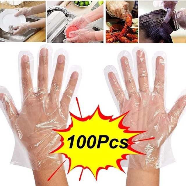 100Pcs/Pack High Quality Disposable Plastic Gloves Shopee Philippines
