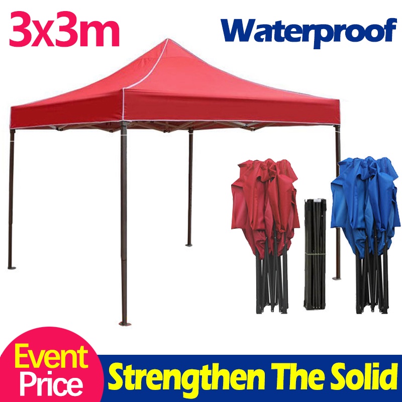 3x3M Foldable Retractable Tent Canopy Tent Outdoor With Steel Stand