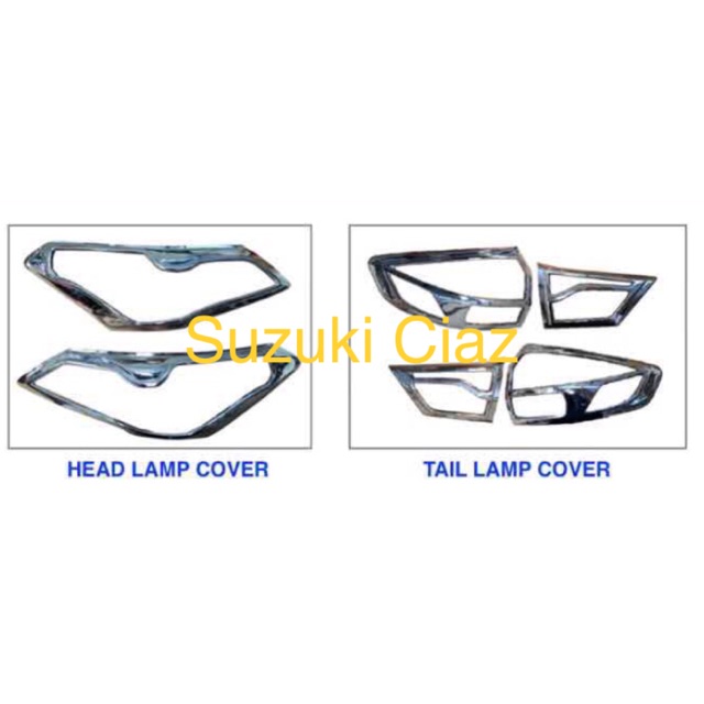 SUZUKI CIAZ CHROME HEADLIGHT AND TAILLIGHT COVERS (THAILAND) Shopee