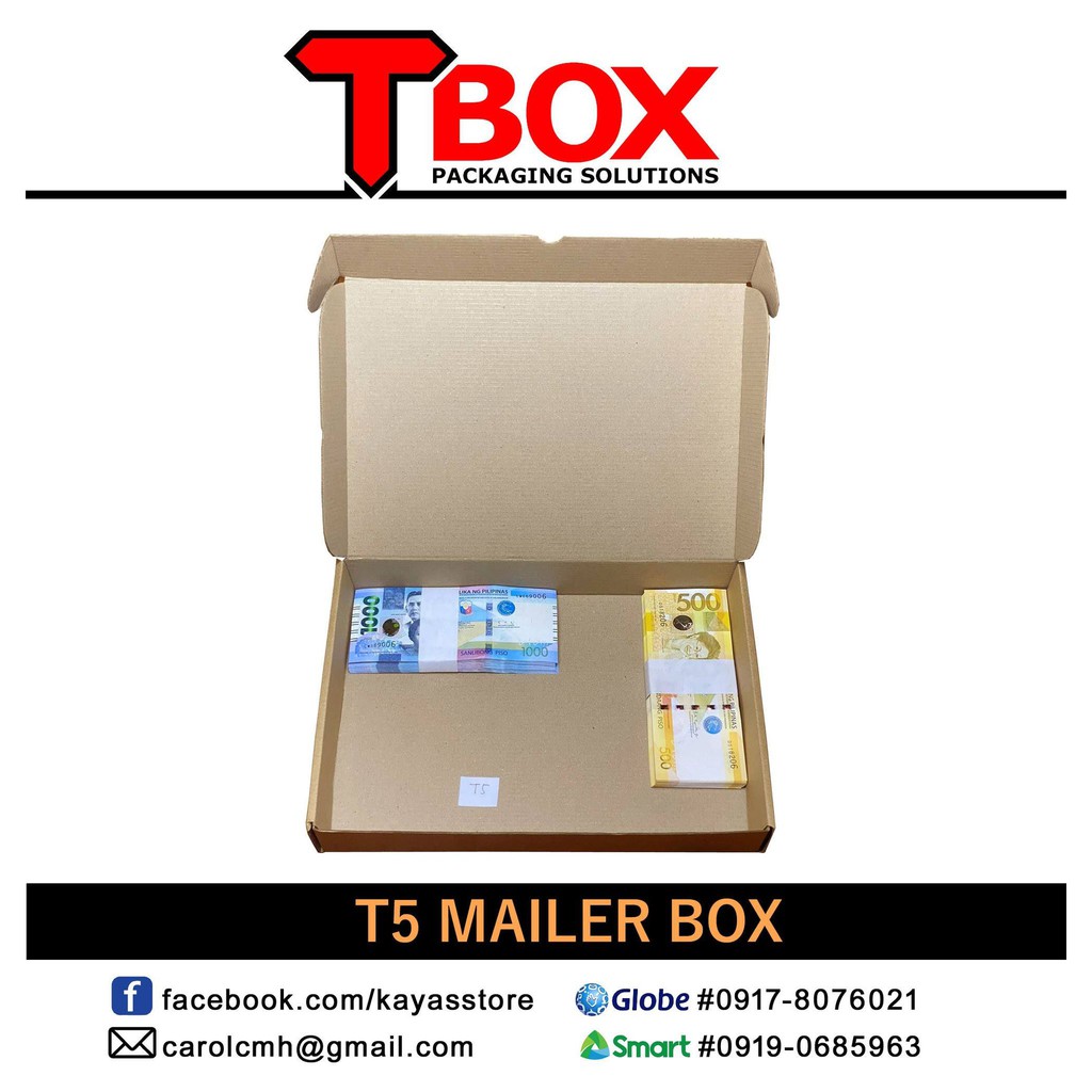 10 pcs T5 Carton box corrugated packaging Kraft Lowest price/ Brown