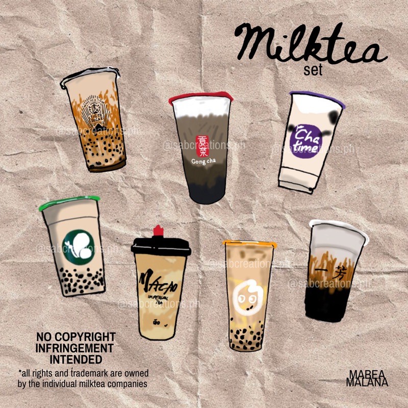 MILKTEA sticker set Shopee Philippines