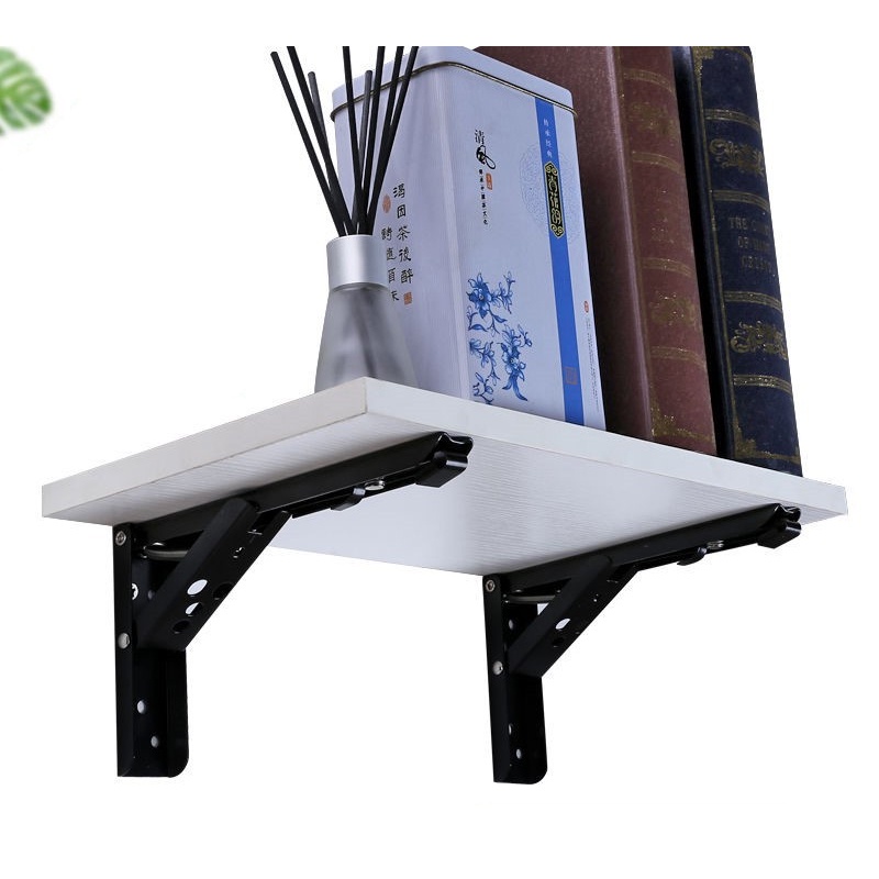 LILI Folding Shelf Brackets Heavy Duty Steel Collapsible Shelf