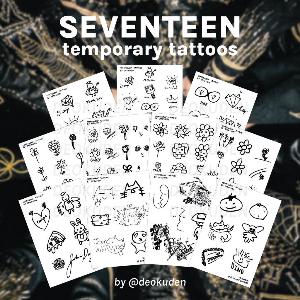 SEVENTEEN Temporary Tattoos by DEOKUDEN Shopee Philippines