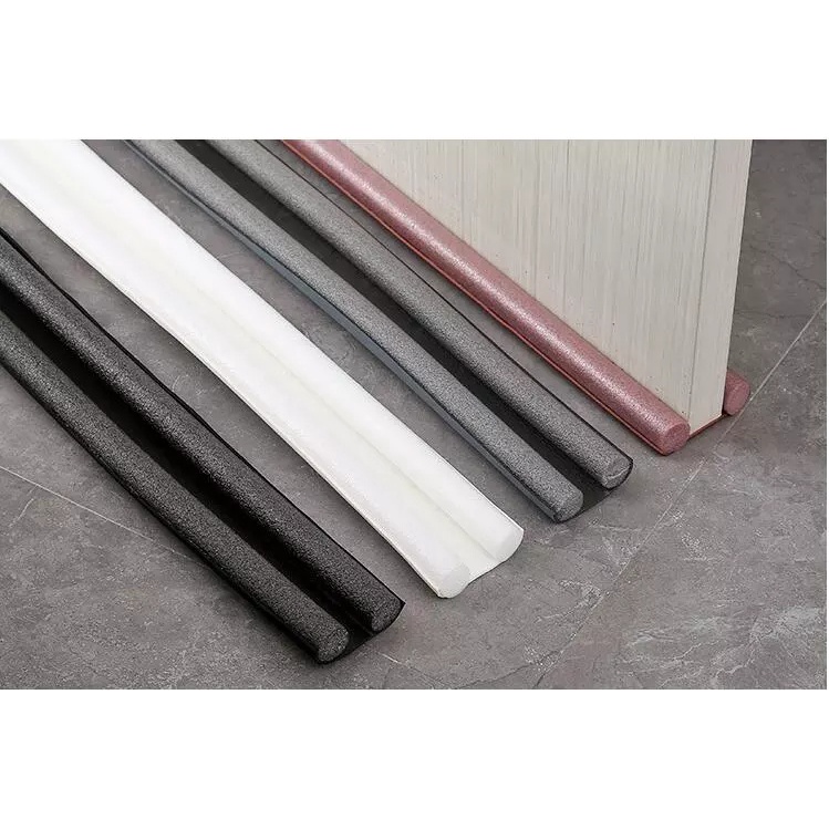 Door Bottom Flexible Sealing Strip Guard Sealer Stopper Twin Door Draft
