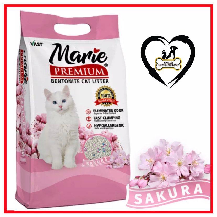 MARIE Cat Litter Sand (SAKURA SCENT) 5L or 4KG Shopee Philippines