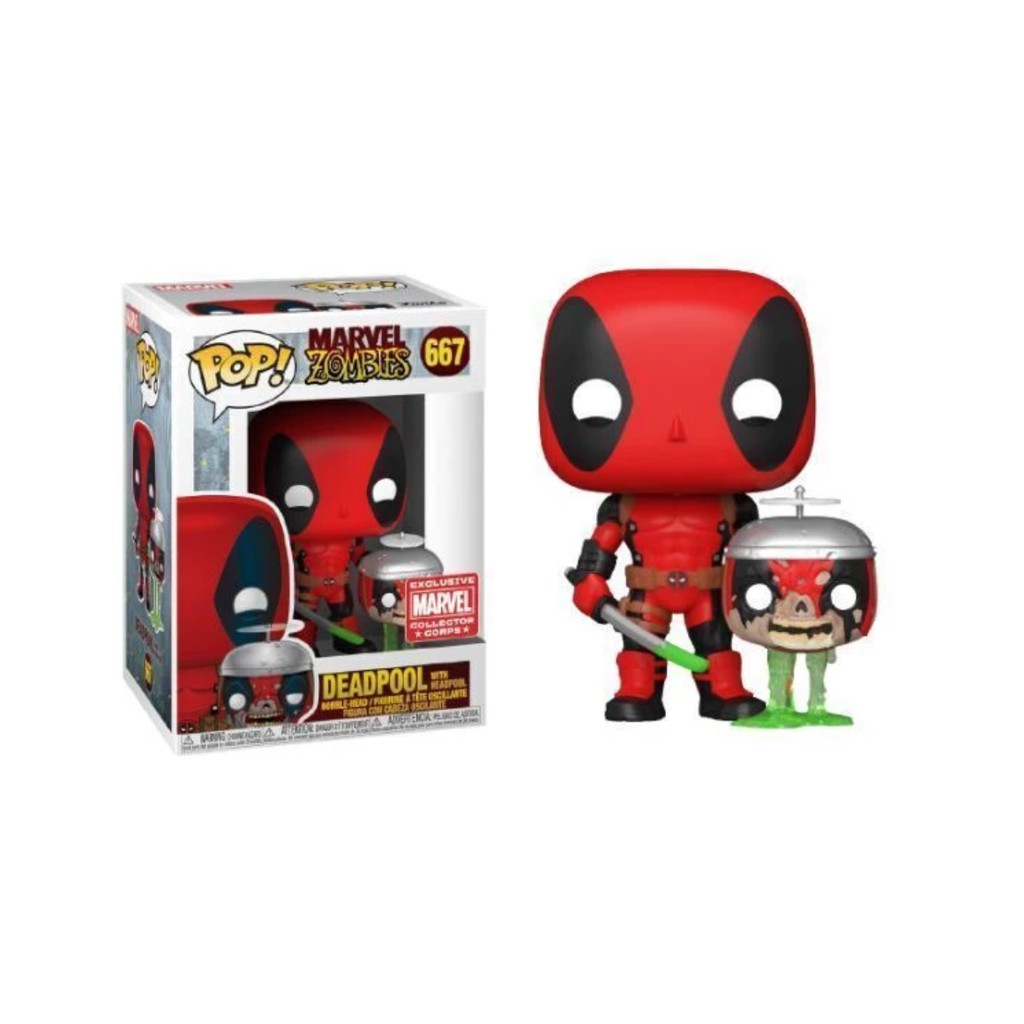 Funko Pop! Marvel Deadpool with Headpool Marvel Collector Corps