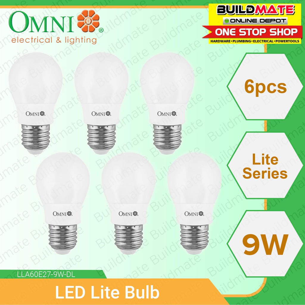Omni LED Lite Bulb 9W Set of 6 SALE!!! •BUILDMATE• Shopee Philippines