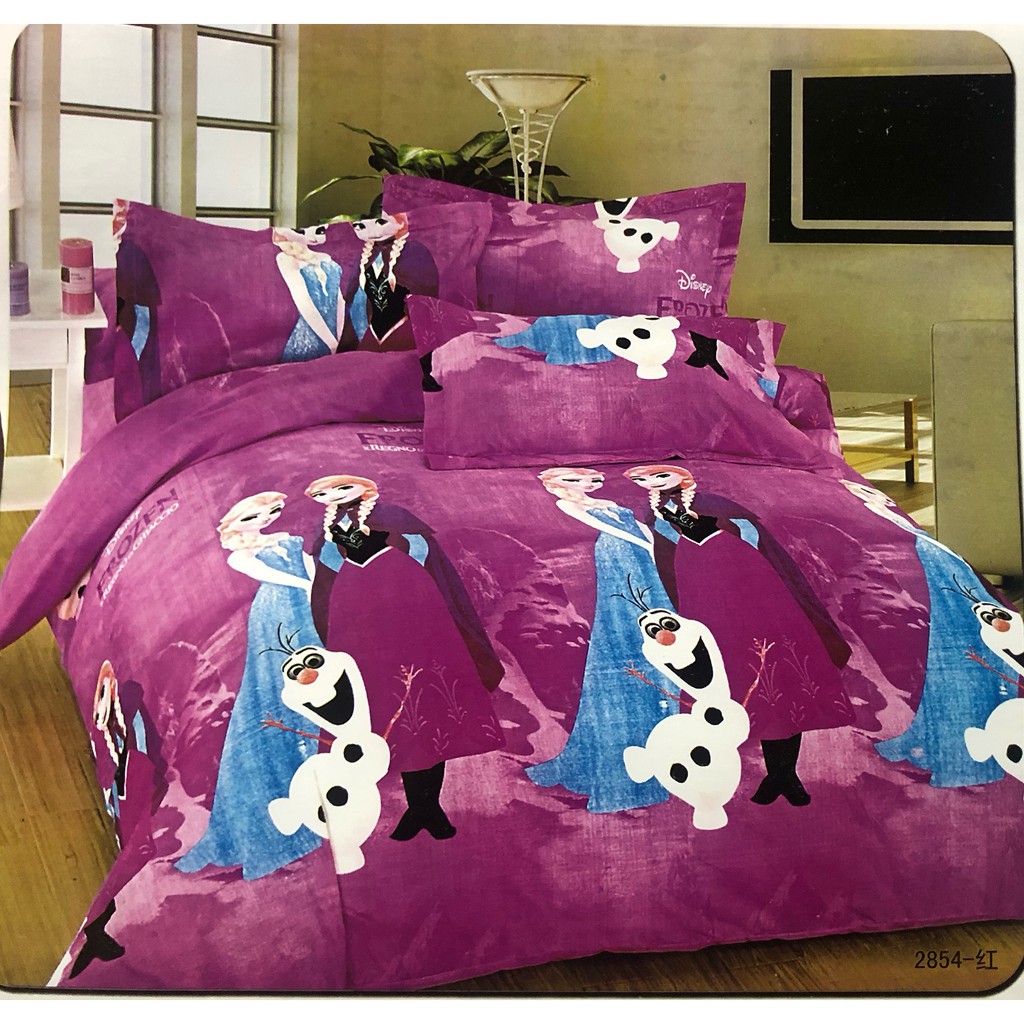4 IN 1 SET PINK FROZEN BEDSHEET Shopee Philippines