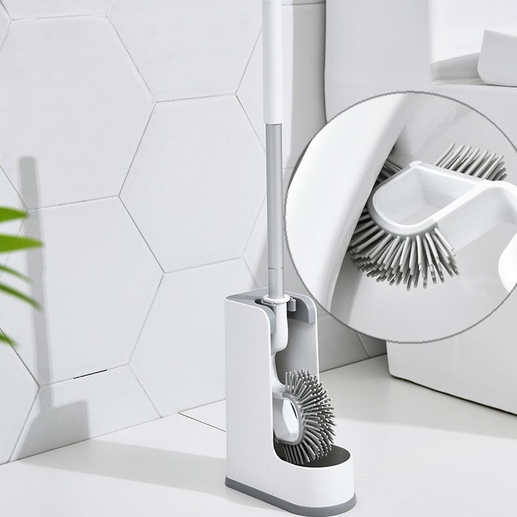 Dailyhome Anti Bacterial Toilet Brush and Holder Bathroom Silicone