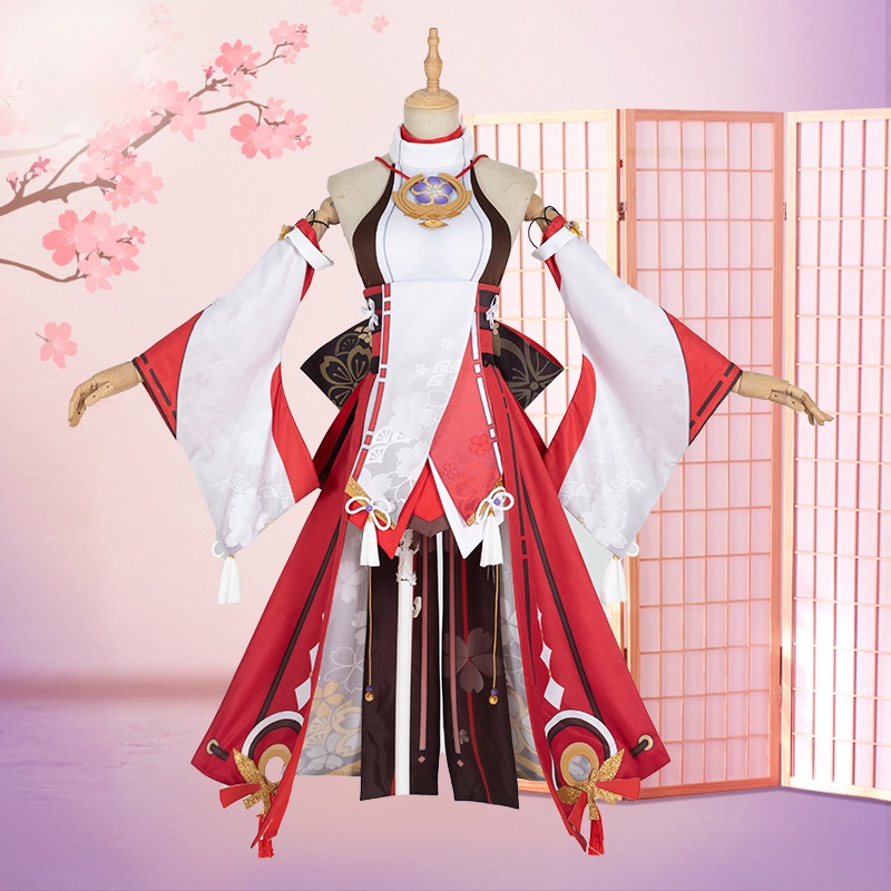 Cosplay Costume Genshin Deguisement Wig Dress Party Outfit Halloween