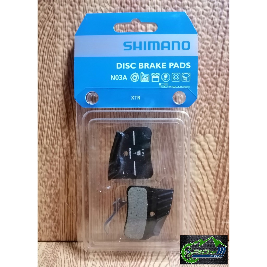 SHIMANO N03A 4 piston disc brake pads with Cooling Fins (Sold as pair