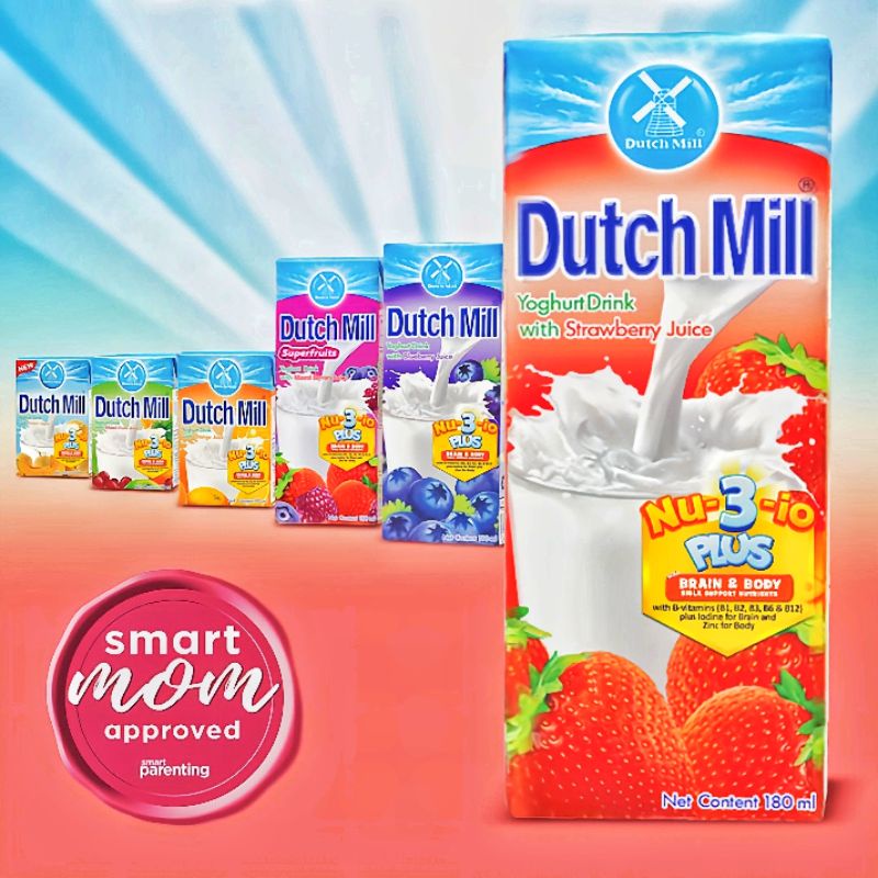 PACK OF 4 Dutch Mill Superfruits Yoghurt Drink 180ml, Nutritious