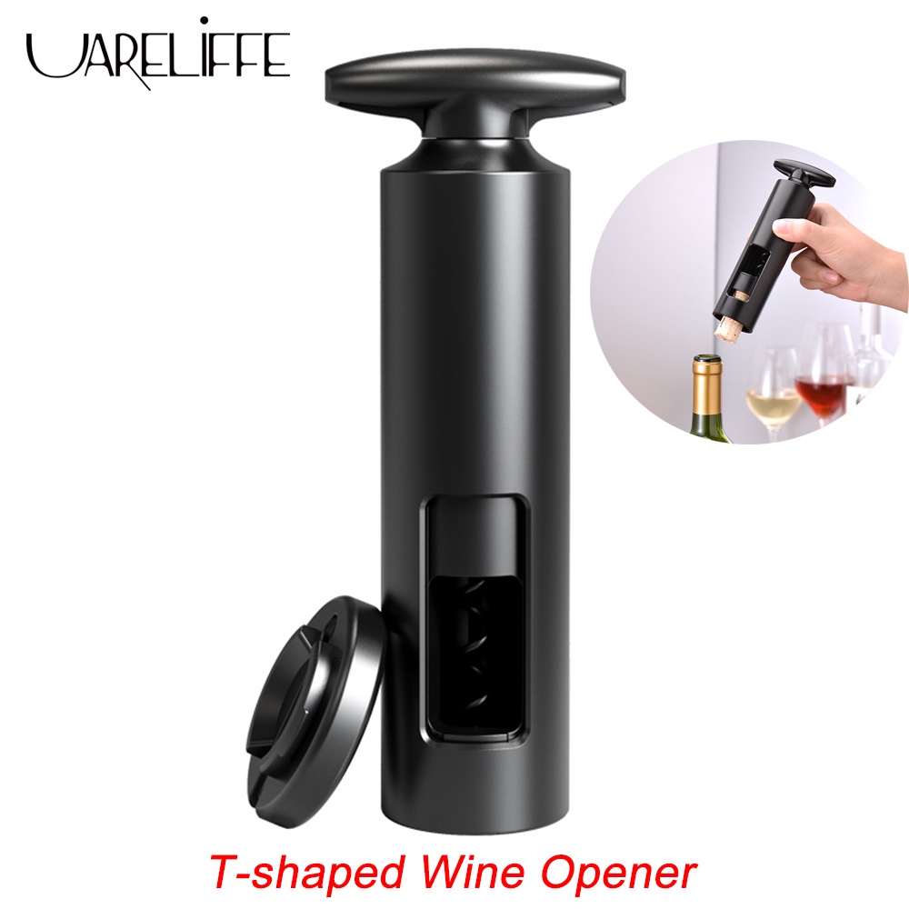 Uareliffe 2 In 1 Tshaped Wine Opener With Foil Cutter Streamline
