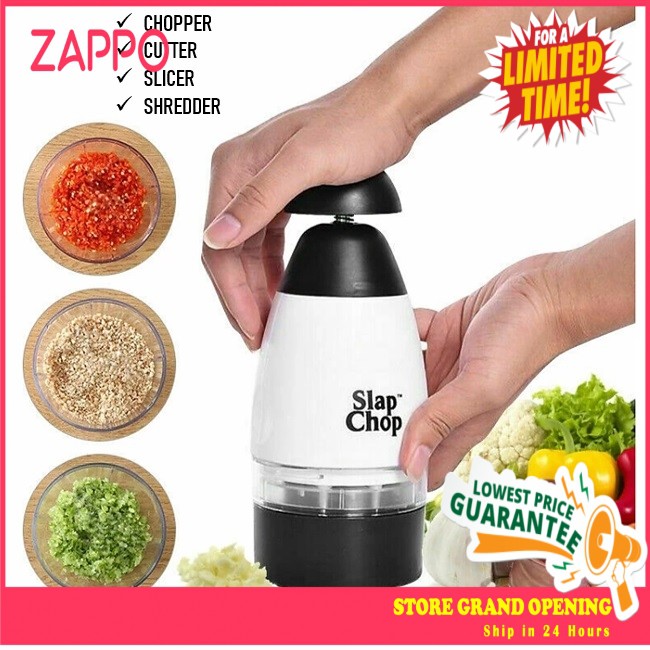 ZAPPO Manual Hand Slap Chop Food Chopper Cutter Mince Slice Dice