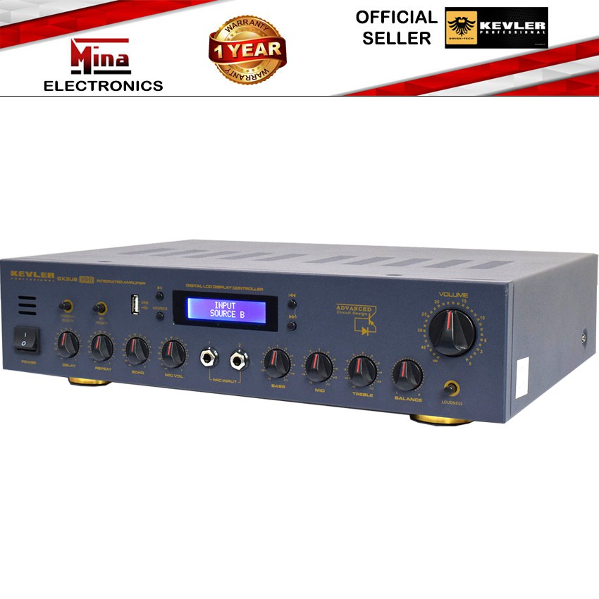 Kevler GX3UB PRO Integrated Amplifier 300W x 2 (NEW RELEASE) Shopee