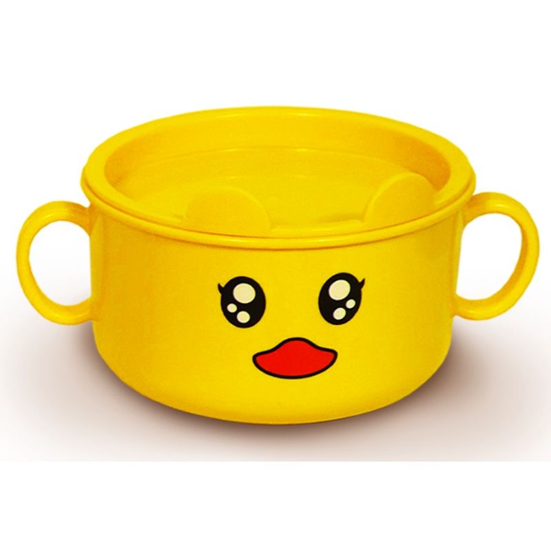 Baby Safe FSD03 Cute Kids dining bowl 530ml duck Handle Lid Shopee