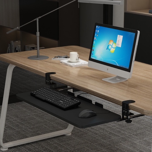 Punch-Free Sliding Rail Keyboard Rack keyboard tray | Shopee Philippines