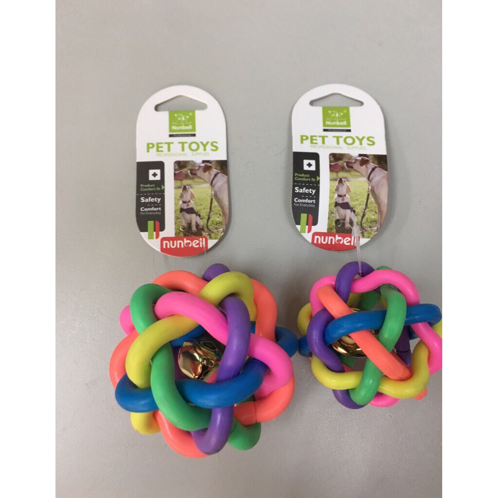 Nunbell Chew Rainbow Ball Toy with Bell Shopee Philippines