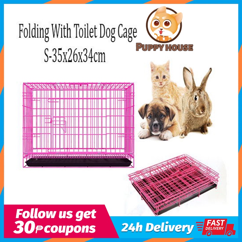 [Best price] 35CM/ 14inch Heavy Duty Pet Cages for Dog Foldable cage