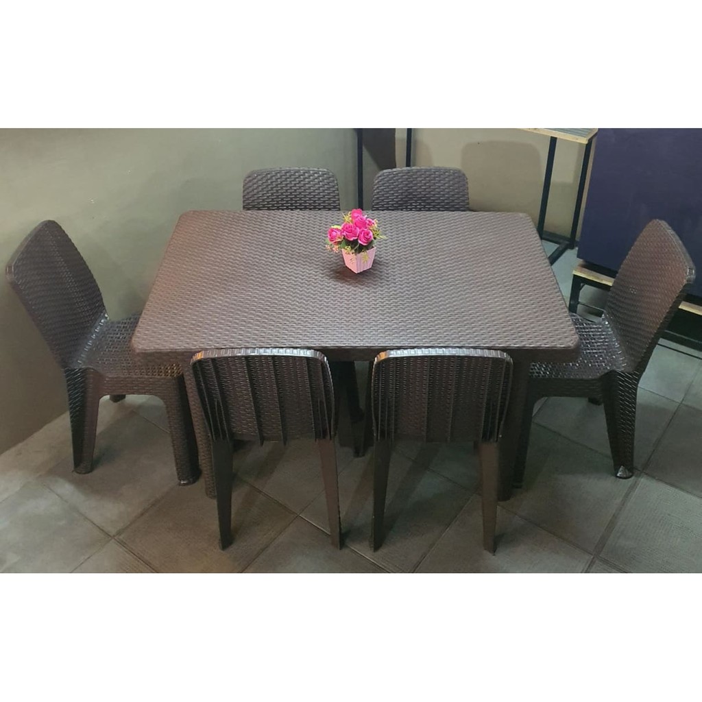 dining set jolly rattan table 6 seater Shopee Philippines