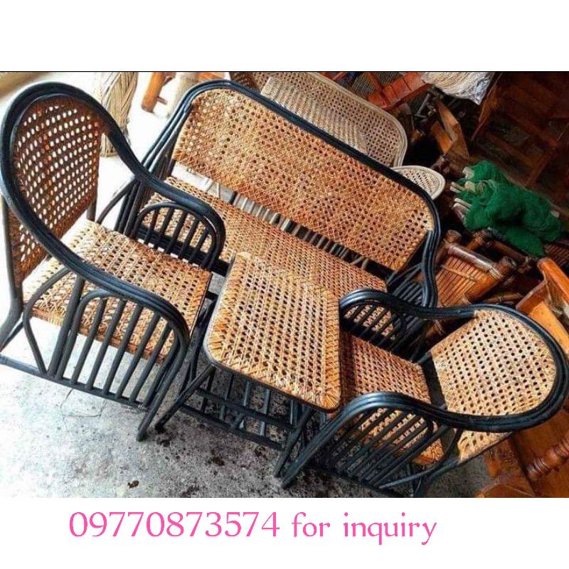 SALA RATTAN SET WITH CENTER TABLE/SOLIHIYA WEAVING/RATTANN SALA