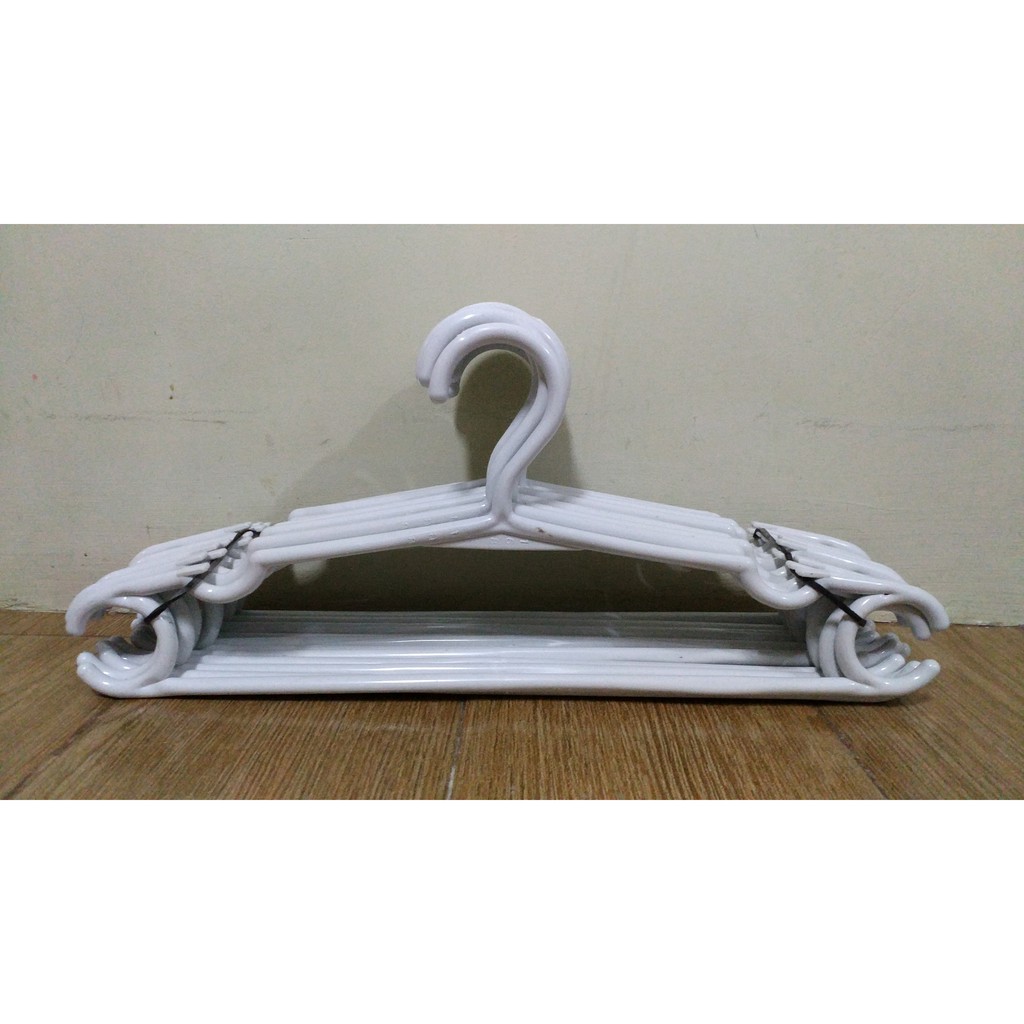 Plastic White Hanger (12pcs) Shopee Philippines