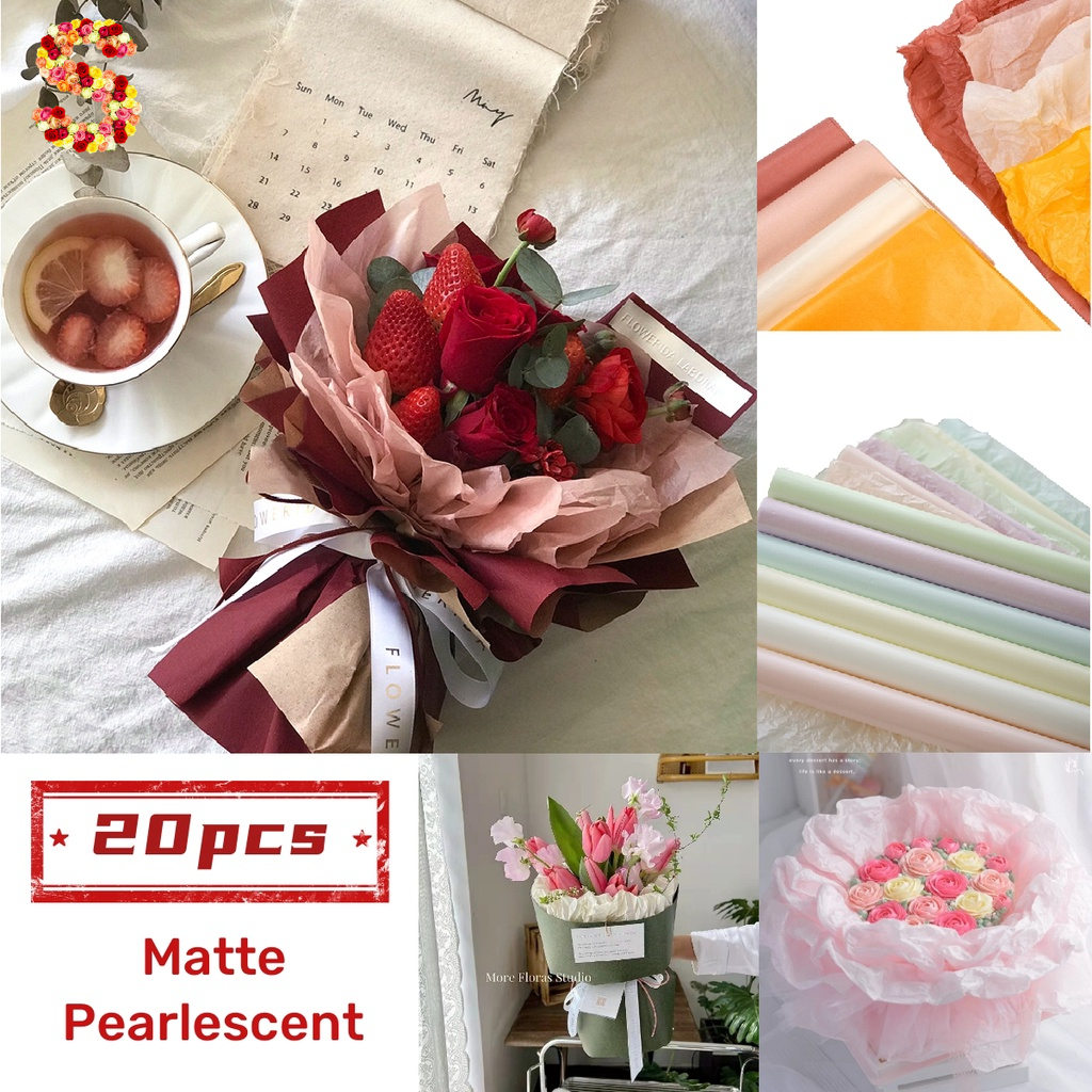 20pcs Bouquet Wrapper Paper Sydney Liner Paper Pearlescent Flower