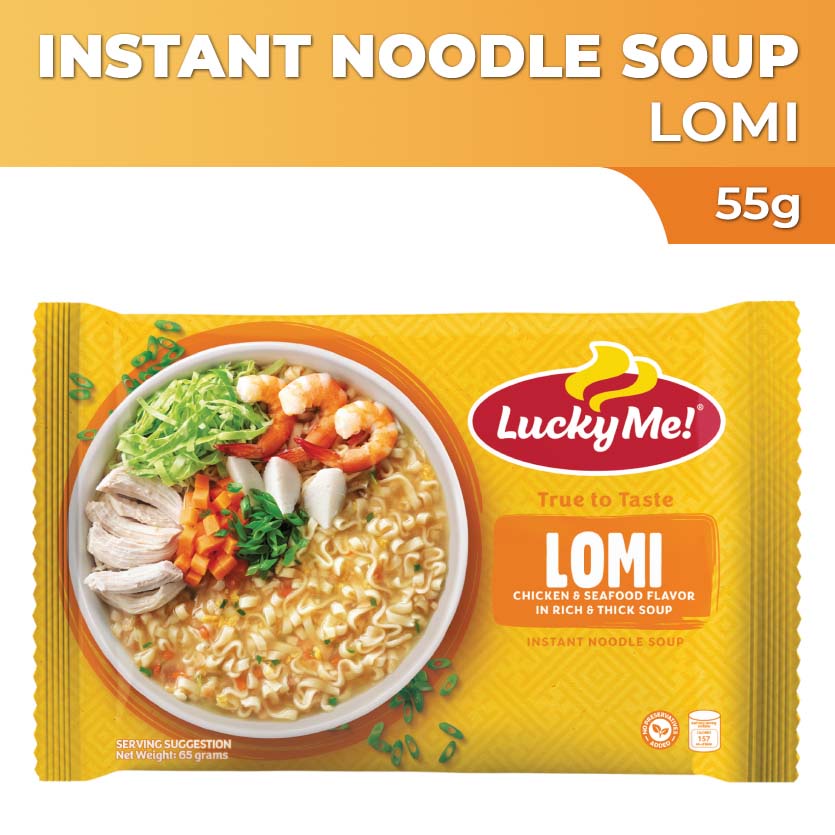 Lucky Me! Instant Noodle Soup Lomi Seafood and Vegetable Flavor 65g