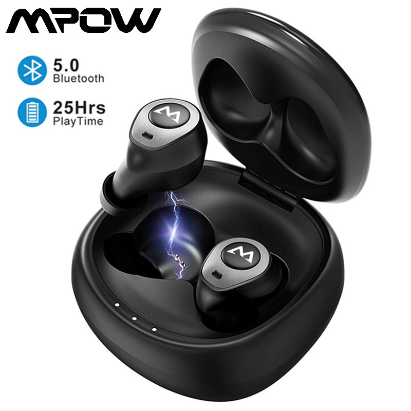 MPOW T3 True Wireless Earbuds, [24Hrs Playtime] V5.0 Bluetooth Earbud